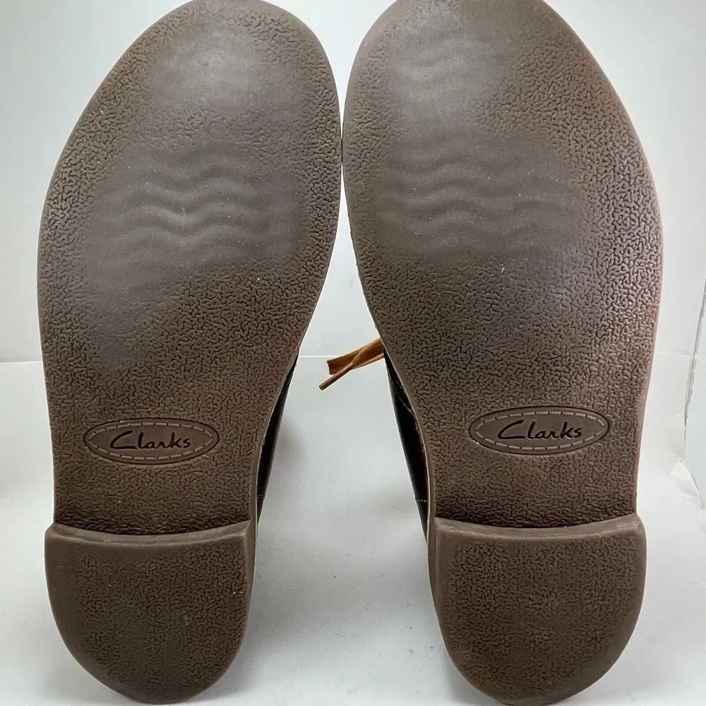 Clarks Original Desert Boot Men's 8 Brown Beeswax Leather Lace Up Comfort Shoes